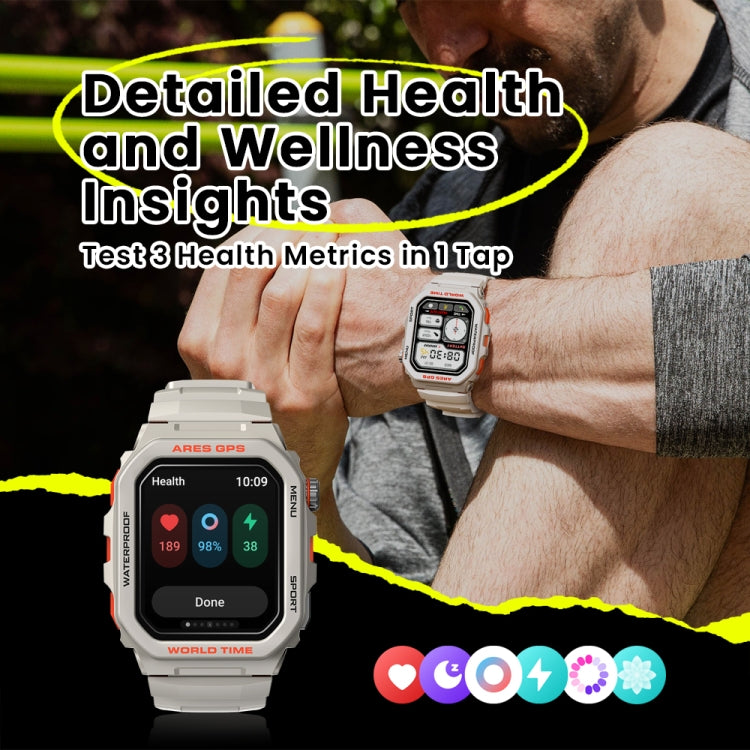 Zeblaze Ares GPS Rugged GPS Smart Watch, Support Heart Rate / Pulse Ox Blood Oxygen