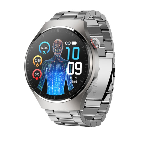 MT200 1.43 inch AMOLED IP67 Steel Band Smart Call Watch, Support ECG