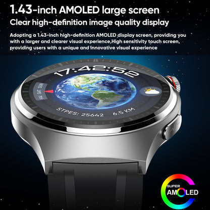 MT200 1.43 inch AMOLED IP67 Steel Band Smart Call Watch, Support ECG