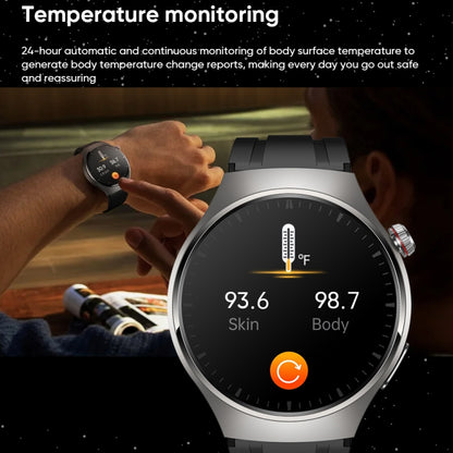 MT200 1.43 inch AMOLED IP67 Steel Band Smart Call Watch, Support ECG