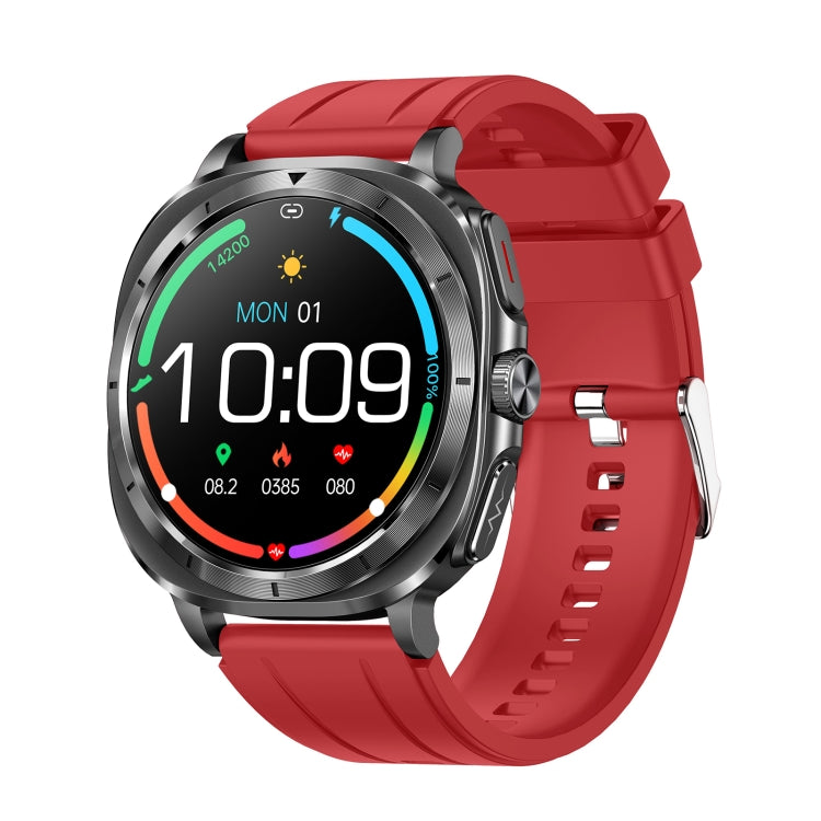 ET492 1.43 inch AMOLED Screen Silicone Strap Smart Watch Supports ECG/Blood Sugar Monitoring