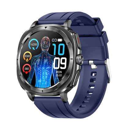 ET492 1.43 inch AMOLED Screen Silicone Strap Smart Watch Supports ECG/Blood Sugar Monitoring