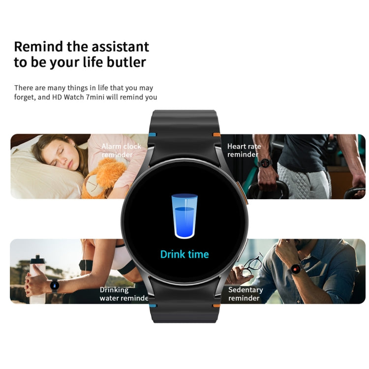 HD Watch7 mini 1.3 inch AMOLED Screen Smart Watch Supports Heart Rate Monitoring/Blood Oxygen Monitoring