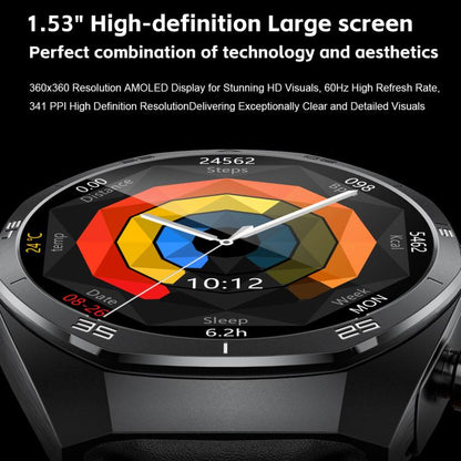 GT97 1.53 inch Round Screen 2 in 1 Bluetooth Earphone Silicone Strap Smart Watch Supports Bluetooth Calls