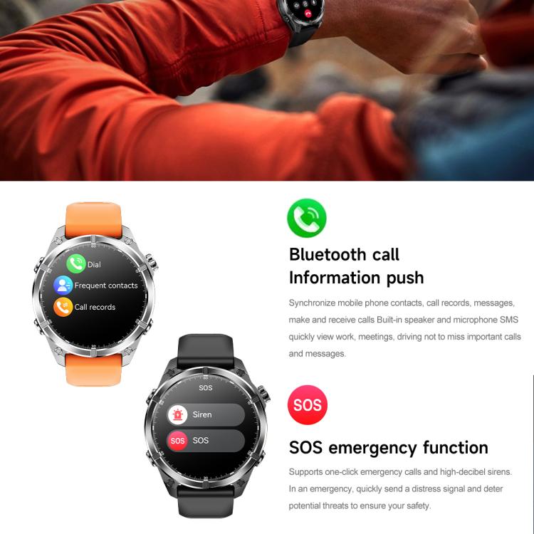 HD300 1.43 inch AMOLED Screen Silicone Strap Sports Smart Watch Supports Blood Oxygen Detection