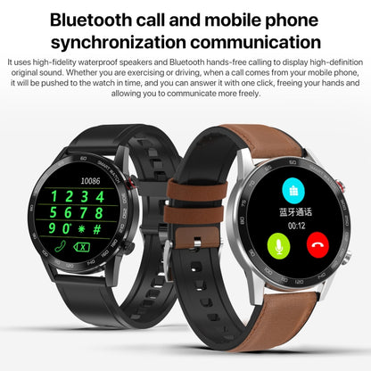 1.3 inch Touch Screen Dual-mode Bluetooth Smart Watch, Support Sleep Monitor / Heart Rate Monitor / Blood Pressure Monitoring, Brown Leather Strap, Black Leather Strap