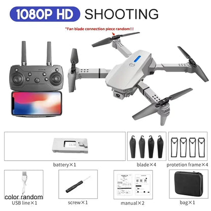 2025 E88 Professional Wide Angle RC Dron HD 4K Camera Mode Foldable Helicopter Aircraft Quadcopter Drone Kid Gift Toys