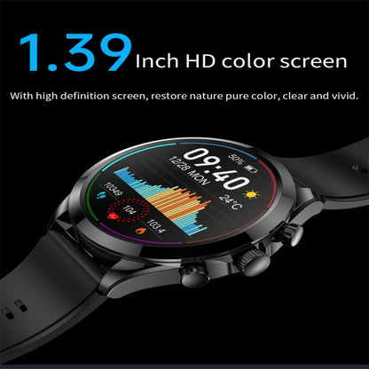 ET440 1.39 inch Color Screen Smart Silicone Strap Watch,Support Heart Rate / Blood Pressure / Blood Oxygen / Blood Glucose Monitoring