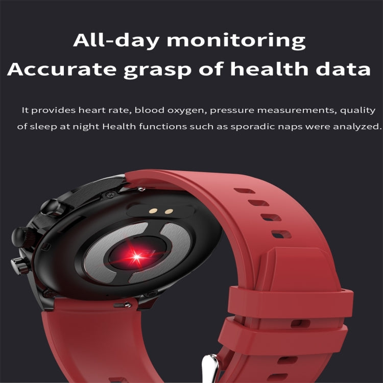 ET440 1.39 inch Color Screen Smart Silicone Strap Watch,Support Heart Rate / Blood Pressure / Blood Oxygen / Blood Glucose Monitoring