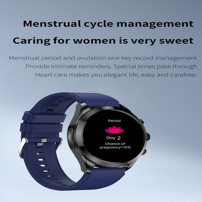 ET440 1.39 inch Color Screen Smart Silicone Strap Watch,Support Heart Rate / Blood Pressure / Blood Oxygen / Blood Glucose Monitoring