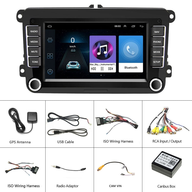 A3040 For Volkswagen 7-inch 2+32G Android Car Navigation Central Control Large Screen Player With Wireless CarPlay, Standard, Standard+4Lights Camera, Standard+8Lights Camera, Standard+12Lights Camera, Standard+AHD Camera