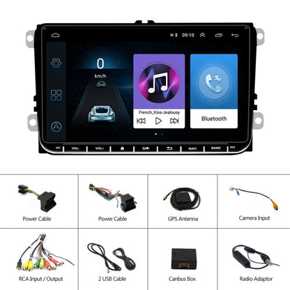 A3041 For Volkswagen 2+64G 9-inch Central Control Large Screen With Carplay Car Android10.0 Navigator Player, Style:Standard, Standard, Standard+4Lights Camera, Standard+8Lights Camera, Standard+12Lights Camera, Standard+AHD Camera