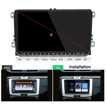 A3041 For Volkswagen 2+64G 9-inch Central Control Large Screen With Carplay Car Android10.0 Navigator Player, Style:Standard, Standard, Standard+4Lights Camera, Standard+8Lights Camera, Standard+12Lights Camera, Standard+AHD Camera