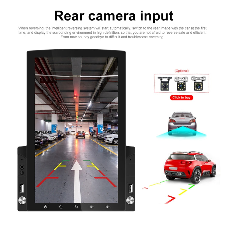 9.7 inch Vertical Screen HD 2.5D Glass Car MP5 Player Android Navigation All-in-one Machine, Standard, Standard+4 Lights Camera, Standard+8 Lights Camera, Standard+12 Lights Camera