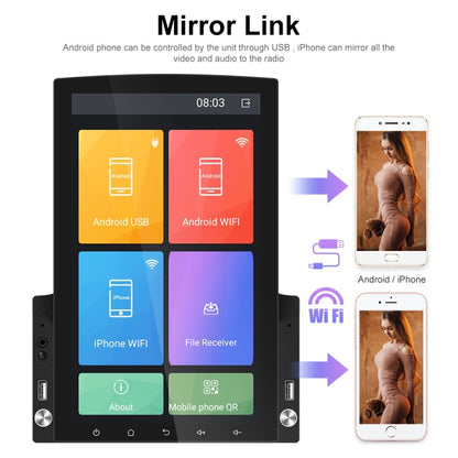 9.7 inch Vertical Screen HD 2.5D Glass Car MP5 Player Android Navigation All-in-one Machine, Standard, Standard+4 Lights Camera, Standard+8 Lights Camera, Standard+12 Lights Camera