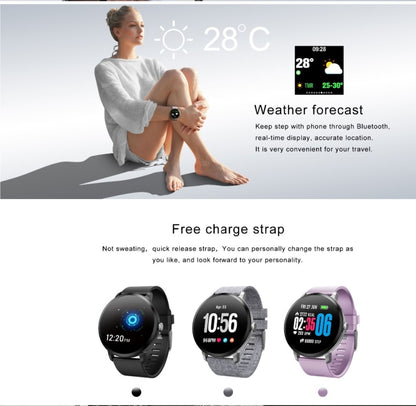 V11 Smartwatch Real-time Heart Rate Blood Pressure Monitor Multi-sport mode Breathing Light Smart Watch for Android IOS Phone