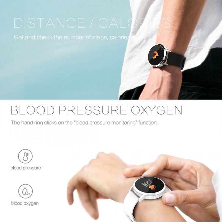 Q8 OLED Color Screen Fashion Smart Watch  IP67 Waterproof, Support Heart Rate Monitor / Blood Pressure Oxygen / Fitness Tracker