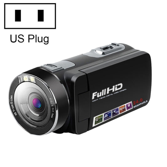 1080P 24MP Foldable Digital Camera, US Plug, EU Plug, UK Plug, AU Plug, Remote Control Model, Touch Screen Model