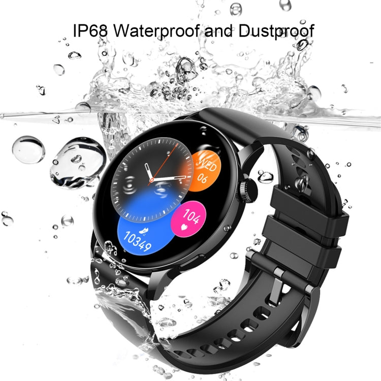 HD1 1.3 Inch AMOLED Screen Smart Watch with NFC Function, Gold Steel+Silicone Strap, Silver Steell+Silicone Strap, Black Steell+Silicone Strap