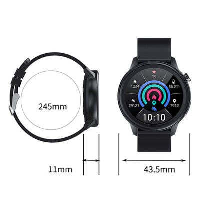 LOANIY E80 1.3 Inch Heart Rate Detection Smart Watch, Black Silicone, Blue Silicone, Red Silicone, Black Leather, Brown Leather, Black Steel