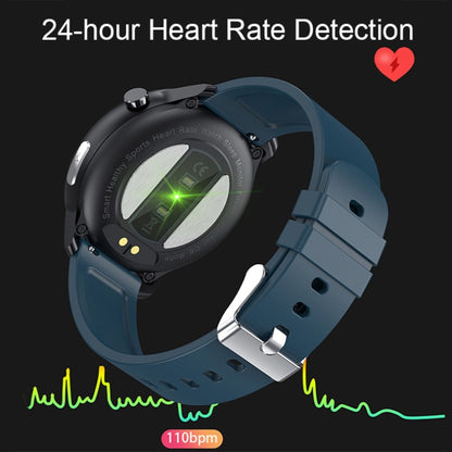 LOANIY E80 1.3 Inch Heart Rate Detection Smart Watch, Black Silicone, Blue Silicone, Red Silicone, Black Leather, Brown Leather, Black Steel