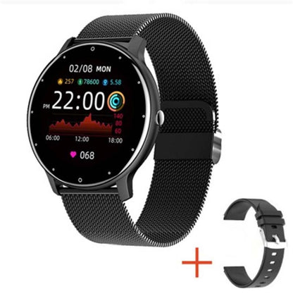 BW0223 Heart Rate/Blood Oxygen/Blood Pressure Monitoring Bluetooth Smart Calling Watch, Silicone Black, Silicone Blue, Silicone Pink, Silicone Beige, Mesh Black, Mesh Pink, Mesh Blue