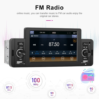 F133 5 inches Car MP5 Wired CarPlay Universal Bluetooth Player With Microphone, Style:, 5 inches Standard, 5 inches Standard+ 4 Lights Camera, 5 inches Standard+12 Lights Camera