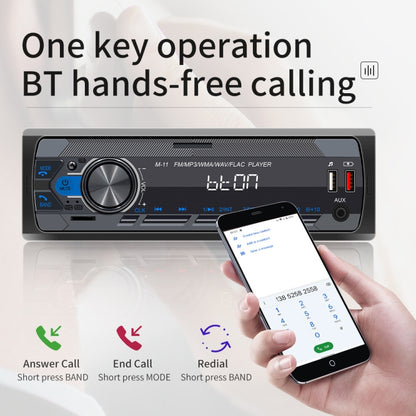 M11T Car Bluetooth MP3 Player ISO Interface EQ Sound Effect Fast Charge Colorful Button Radio, A3032