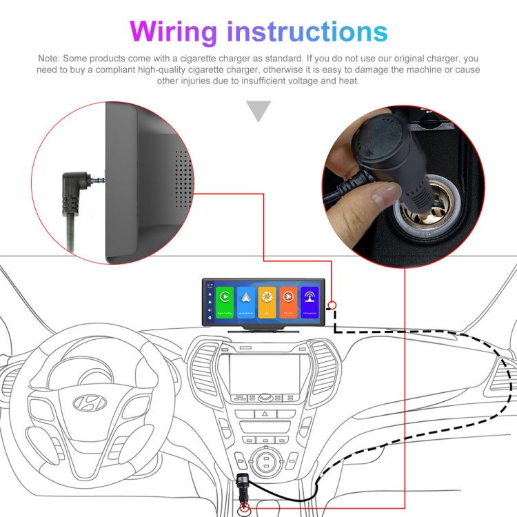 Car 10.26 Inch Portable Wireless CarPlay Display Android Auto Mobile Phone Screen, A3073 10.26 Inch