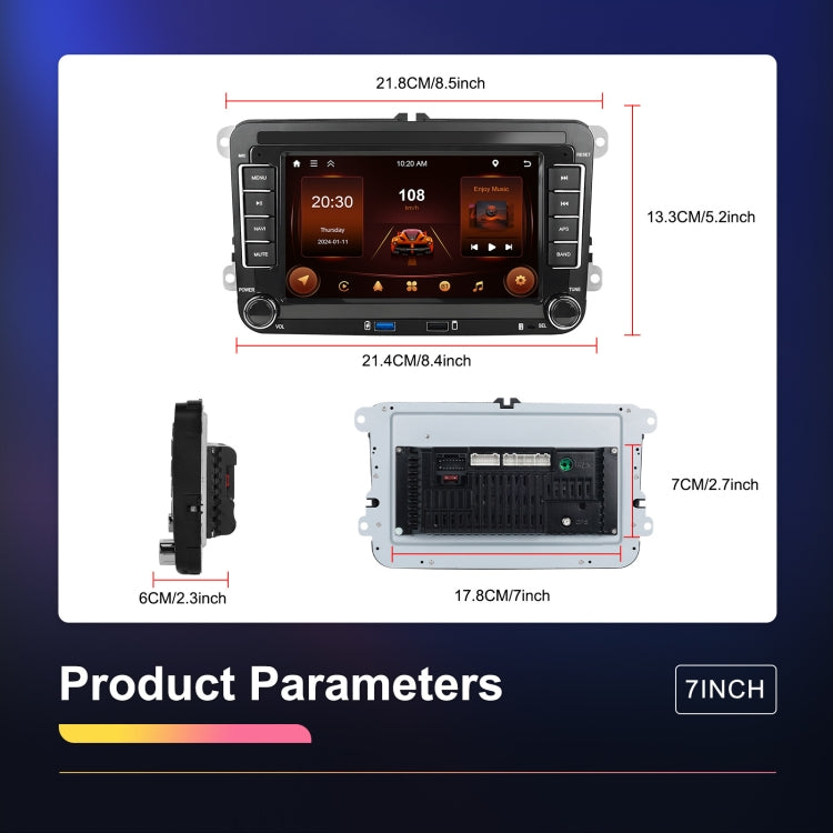 For Volkswagen/Skoda 2+64G Player Large Screen Carplay Android Navigation Reversing Camera Integrated Machine, 2+64G