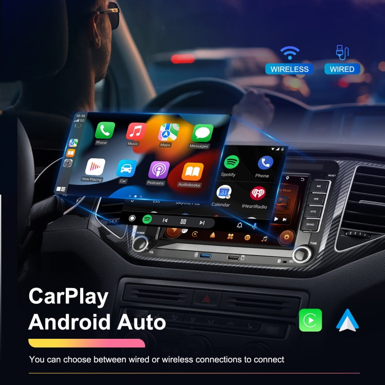 For Volkswagen/Skoda 2+64G Player Large Screen Carplay Android Navigation Reversing Camera Integrated Machine, 2+64G