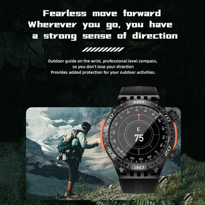 LOKMAT ZEUS6 PRO 1.46-Inch IP68 Waterproof SOS Flashlight Bluetooth Smart Watch