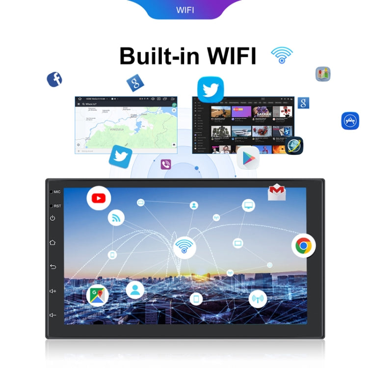Android 13.0 Dual Butt Universal Wireless Carplay Car Navigation Center Control All-In-One Monitor, 7inch, 9inch