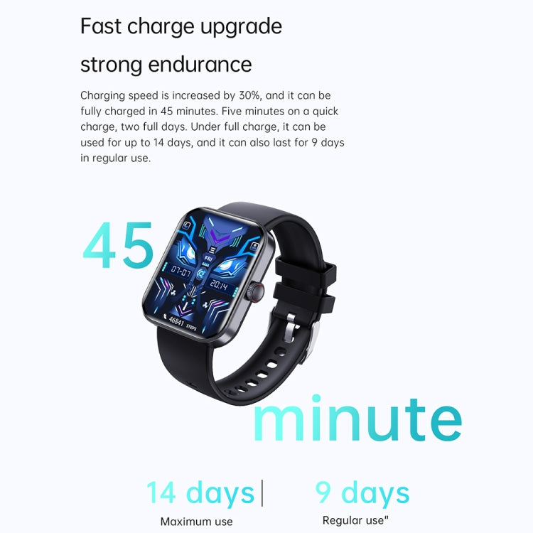 F16 2.0-inch IP67 Waterproof Health Monitoring Bluetooth Call Smart Watch