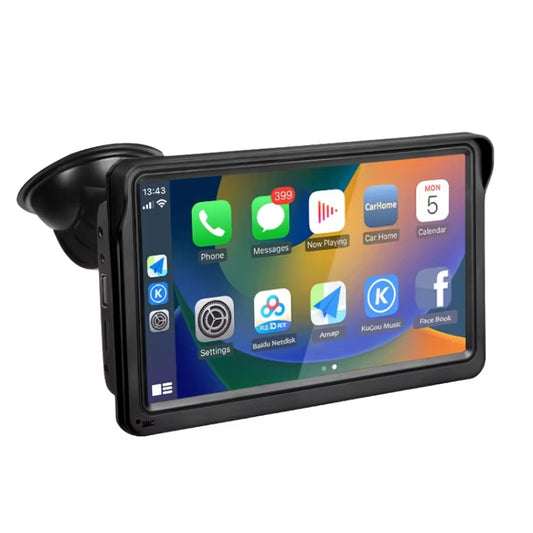 7 Inch Bluetooth 5.0 Portable CarPlay Monitor, Display, Display + Camera