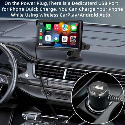 7 Inch Bluetooth 5.0 Portable CarPlay Monitor, Display, Display + Camera