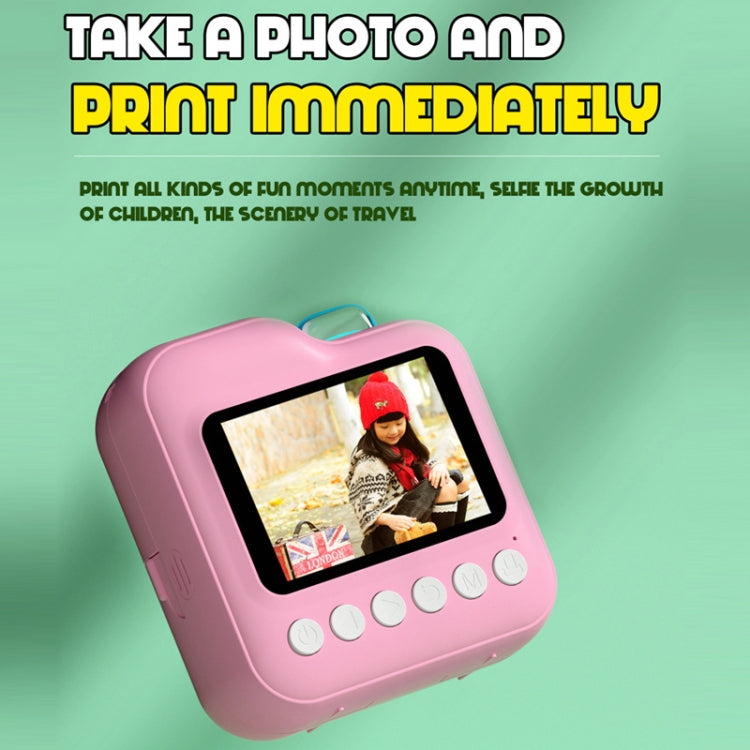 Mini Children High-Definition Printing Digital Camera, Pink, Green, Pink+32G TF Card, Pink+64G TF Card