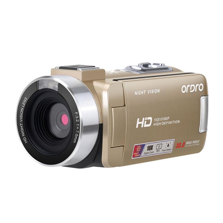 Ordro 1080P 30fps HD Night Vision Infrared Digital Camera, B320 Black, B320 Gold