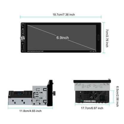 6.9 Inch Horizontal Screen Android 13.0 Car Player Car Center Control Integrated Machine, 2+32G, 2+32G+12 Lights Camera+Mic, 2+32G+AHD Camera+Mic