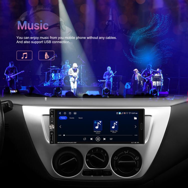 6.9 Inch Horizontal Screen Android 13.0 Car Player Car Center Control Integrated Machine, 2+32G, 2+32G+12 Lights Camera+Mic, 2+32G+AHD Camera+Mic