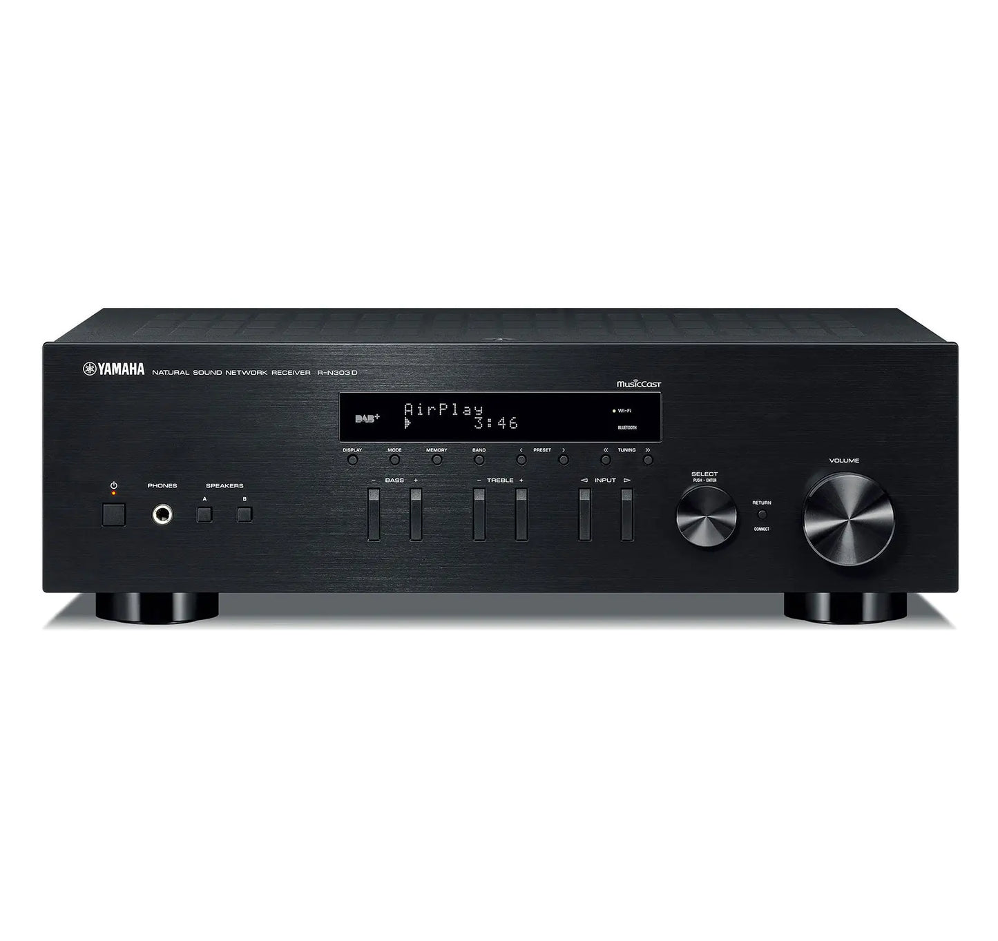 YAMAHA R-N303BL Stereo Receiver with Wi-Fi Bluetooth & Phono