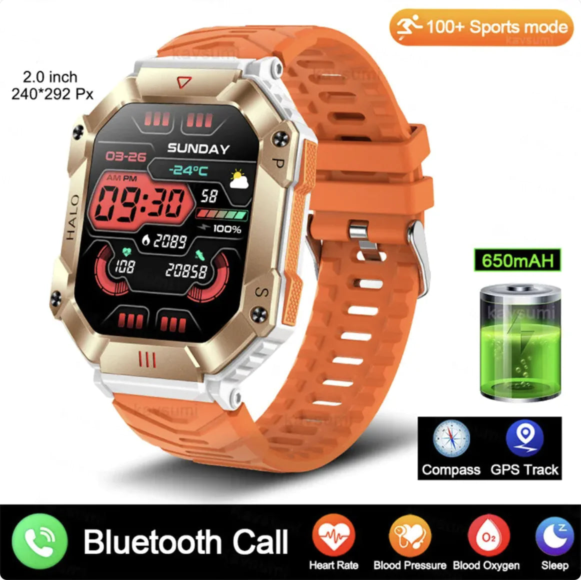 New Women's Android GPS Fitness Smartwatch