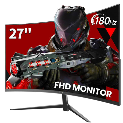 ZZA 32-Inch QHD Curved Gaming Monitor 2K 165Hz/180Hz 1ms Response Time FreeSync & G-Sync HDR10 122% sRGB DP/HDMI VESA Mount